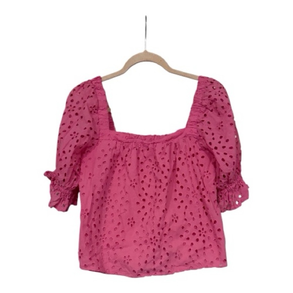 1.State | Puff Sleeve Eyelet Blouse​